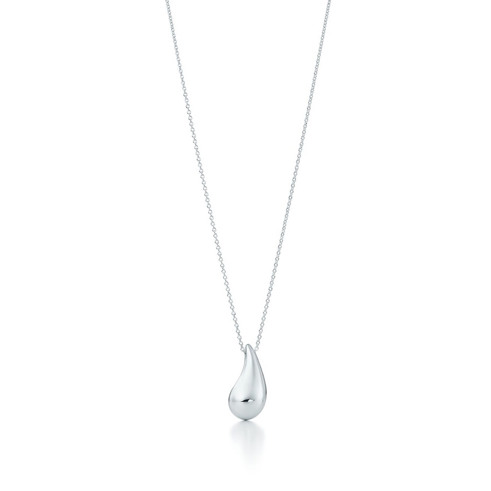 Tiffany Elsa Peretti silver tear drop pendant